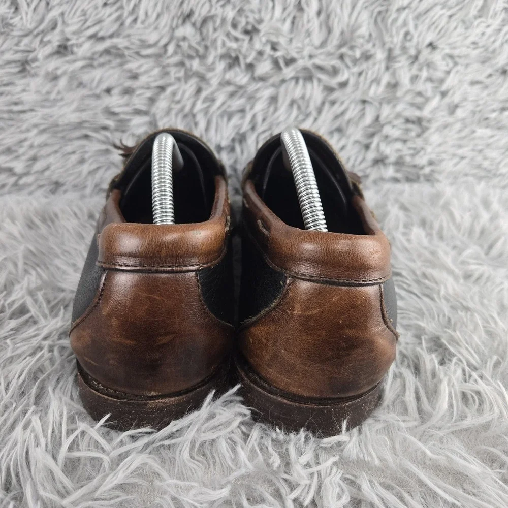 Allen Edmonds Mens 11 B Black Brown Nashua‎ Kiltie Tassel Loafers 42250
